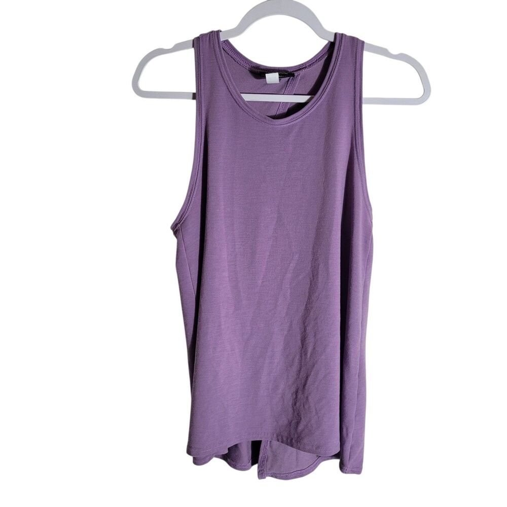 Kind Apparel Open‎ Back Tank Top Women's Size Medium Purple Sustainable USA Made